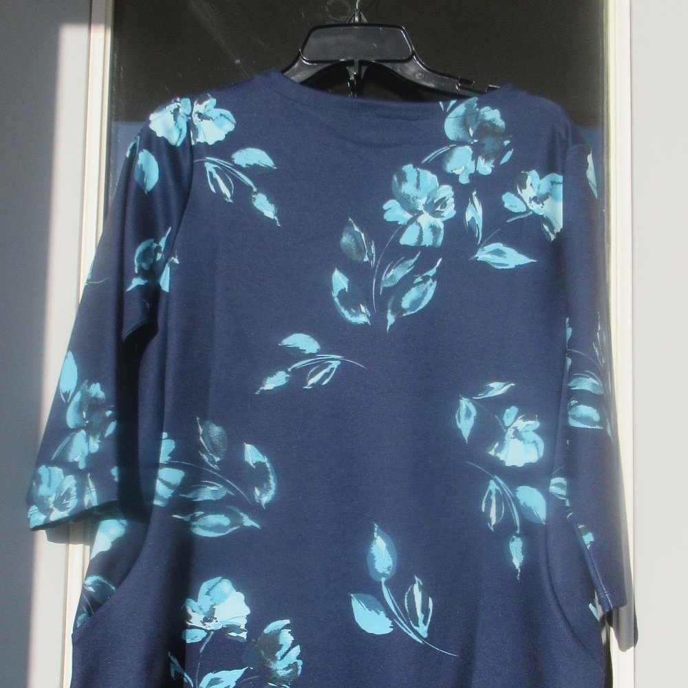 Croft and barrow PETITE floral print dress w Pockets MP - Picture 12 of 16